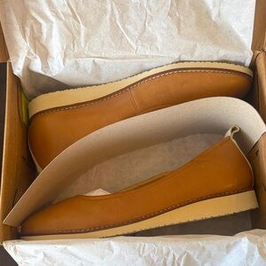 Tan Leather Slip-On Shoes